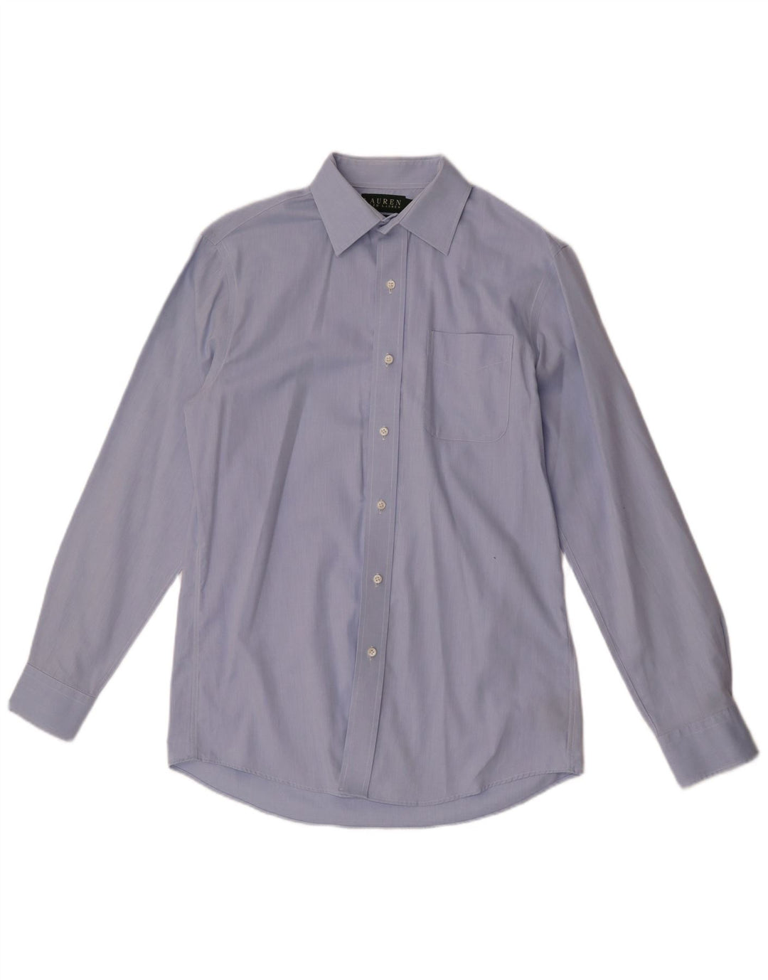 Camicia aderente da uomo Ralph Lauren taglia 15 1/2 39 cotone blu medio