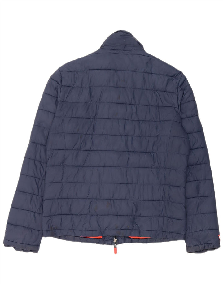 Giacca imbottita da uomo Superdry UK 40 Large in nylon blu navy