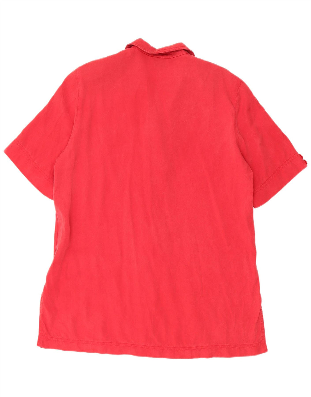 Giacca blazer vintage da donna a maniche corte a 5 bottoni UK 14 grande Tencel rosso