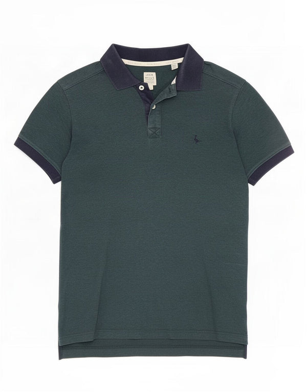 Polo da uomo Jack Wills piccola in cotone color block verde