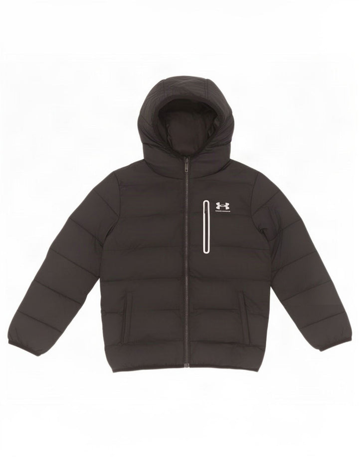 Giacca imbottita con cappuccio da bambino Under Armour 10-11 anni in poliammide nera