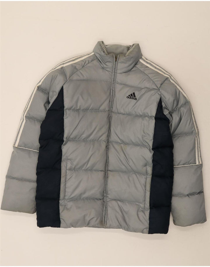 Giacca imbottita da uomo dalla vestibilità ampia Adidas UK 36 Small Grigio Colourblock Poliestere
