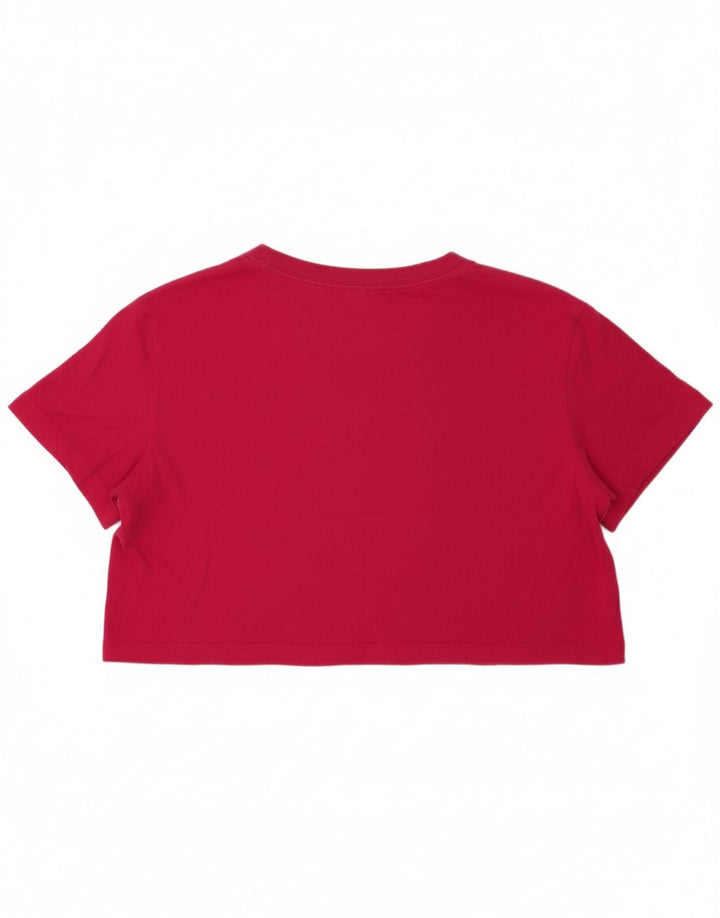 NIKE Womens Oversized Crop Graphic T-Shirt Top UK 10 Small Pink