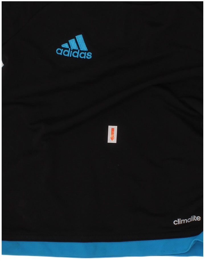 T-shirt ADIDAS da bambino Climalite 4-5 anni in poliestere color block nero