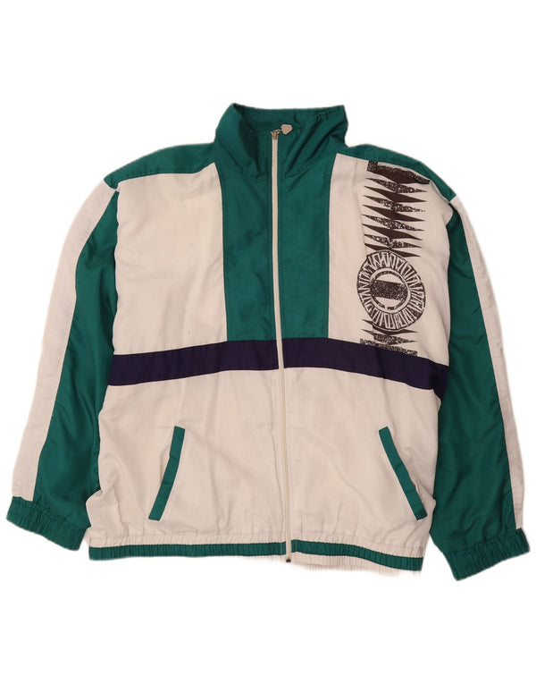 COSMOS Giacca da tuta da uomo UK 16 Large White Colourblock