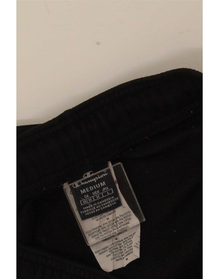 Pantaloni da tuta con grafica Champion da uomo, pantaloni da jogging, cotone medio nero