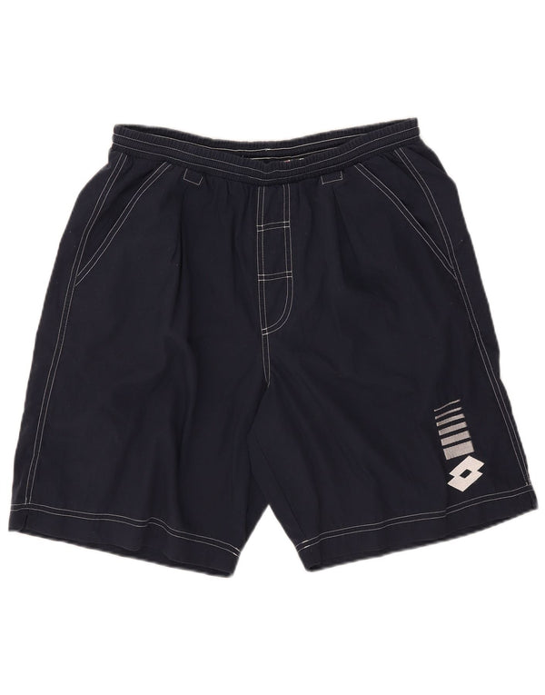 Pantaloncini da bagno da uomo Lotto UK 40/42 Large in poliestere blu navy