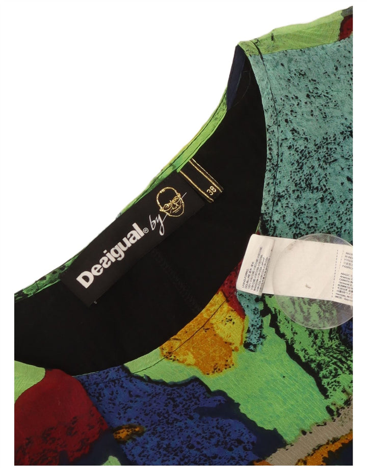 Desigual Abito da donna a trapezio con motivo astratto EU 38 medio multicolore