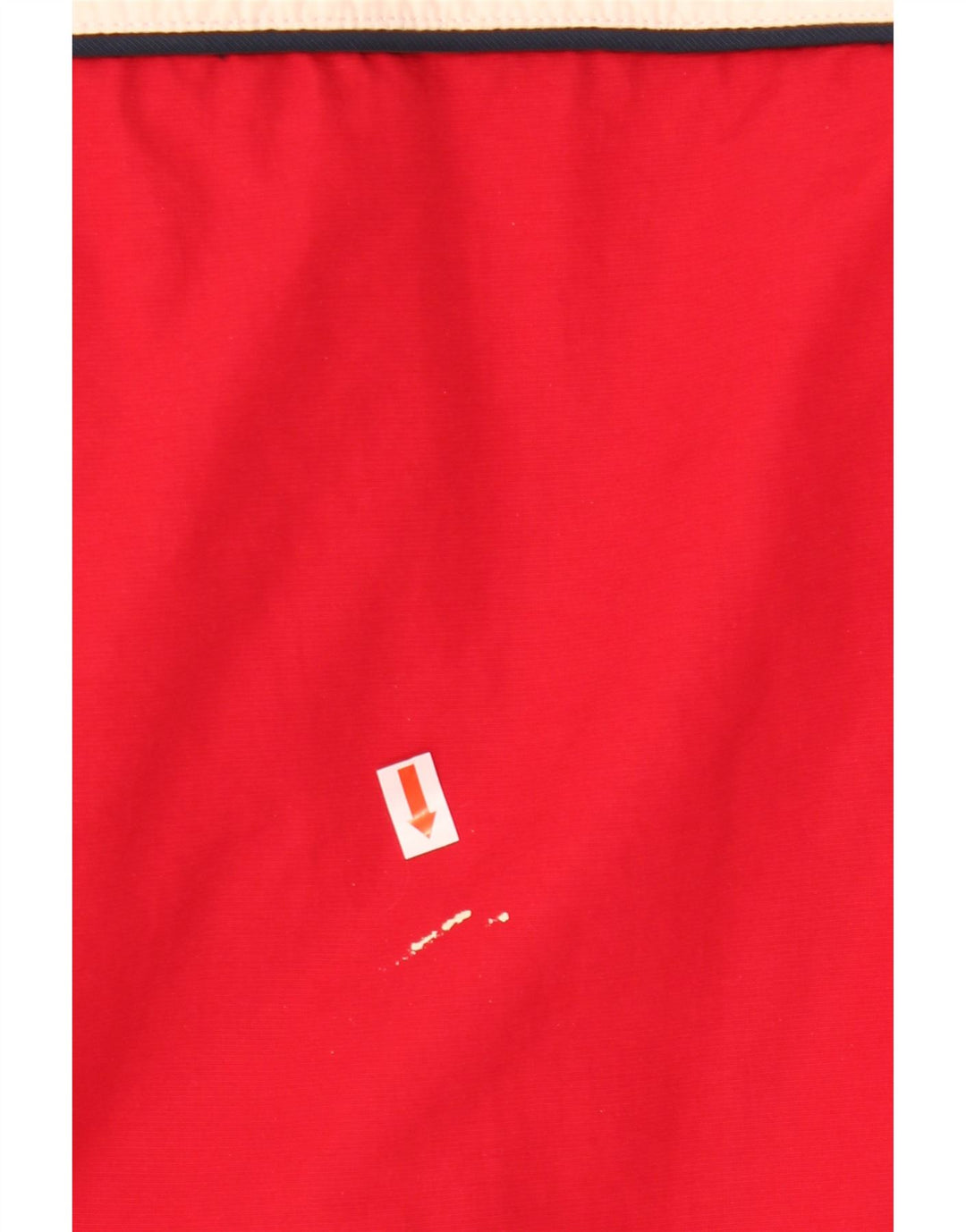 Tommy Hilfiger Giacca antipioggia da uomo con cappuccio UK 40 Large Rosso Colourblock Nylon