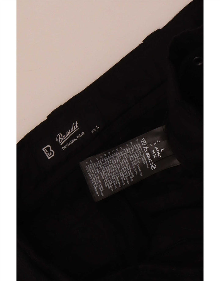 Pantaloncini cargo grafici da uomo Brandit grandi W34 cotone nero