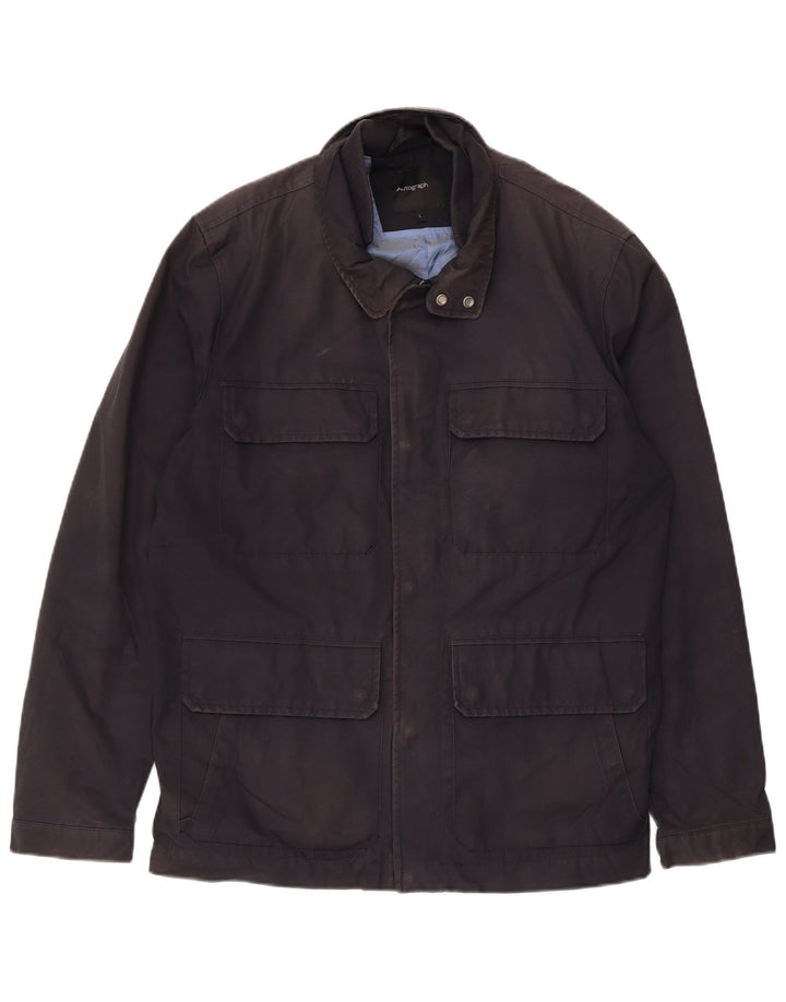 Giacca da uomo Marks & Spencer Autograph Utility UK 40 Large in cotone blu navy