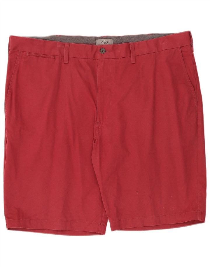 Pantaloncini chino da uomo Marks & Spencer W42 2XL cotone rosso