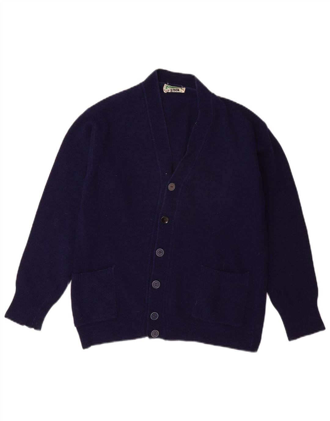 Maglione Cardigan Bambino BENETTON 13-14 Anni Blu Navy in Lana