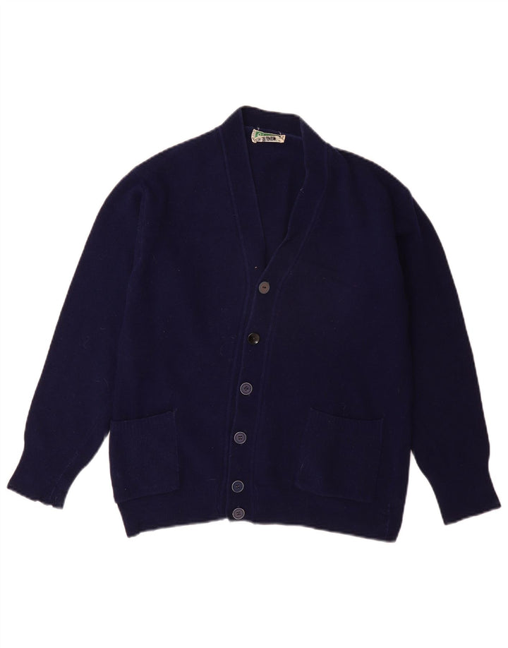 Maglione Cardigan Bambino BENETTON 13-14 Anni Blu Navy in Lana