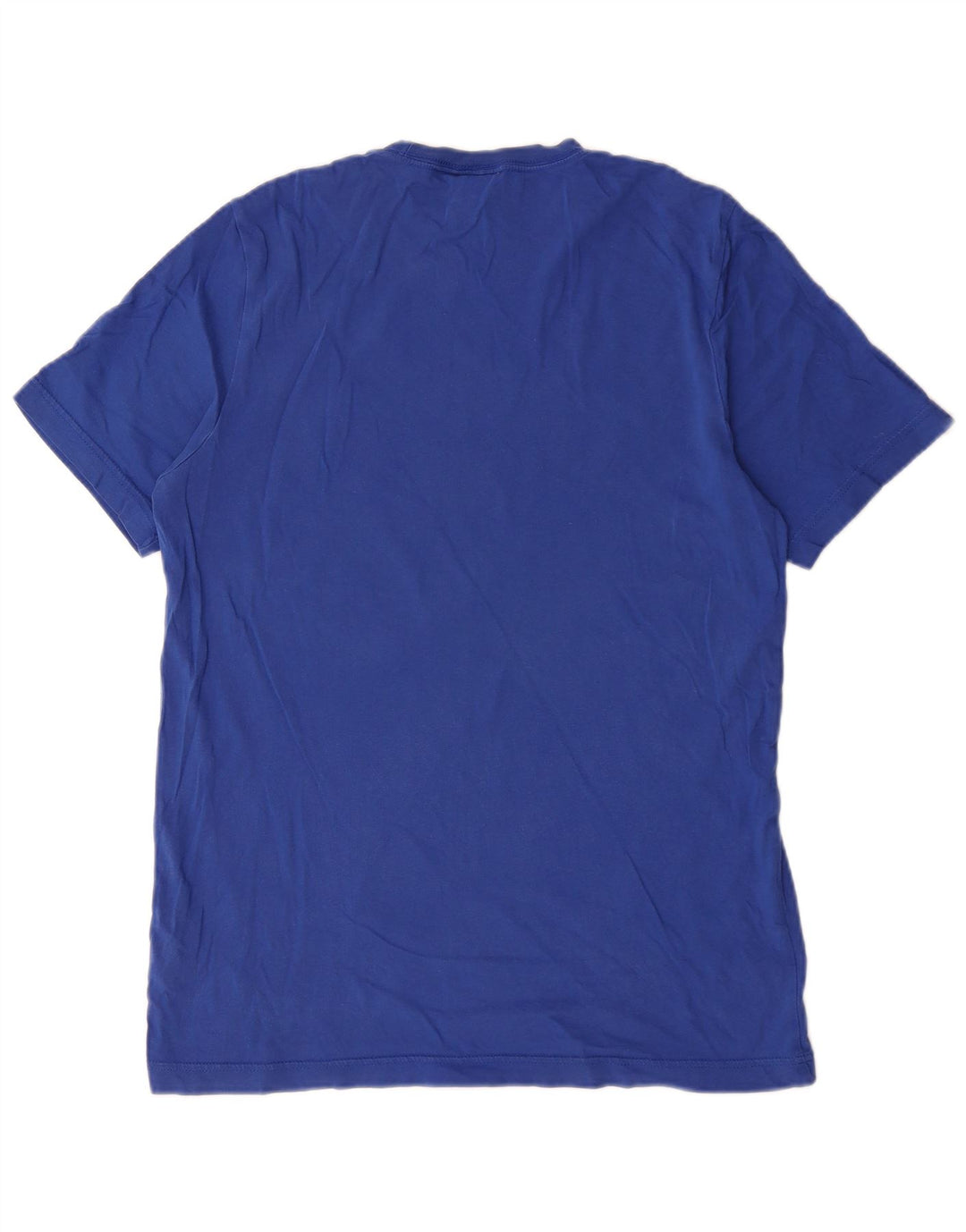 T-shirt da uomo Adidas Top media in cotone blu navy