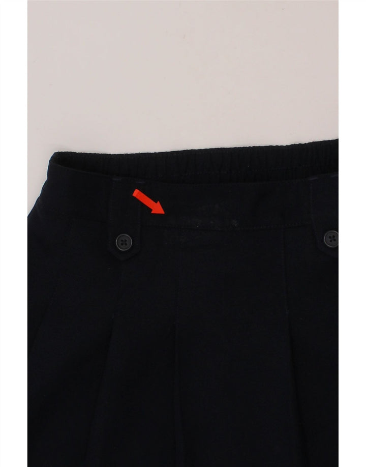 IZOD Girls Pleated Skirt 7-8 Years W26 Navy Blue Polyester Vintage Izod and Second-Hand Izod from Messina Hembry 