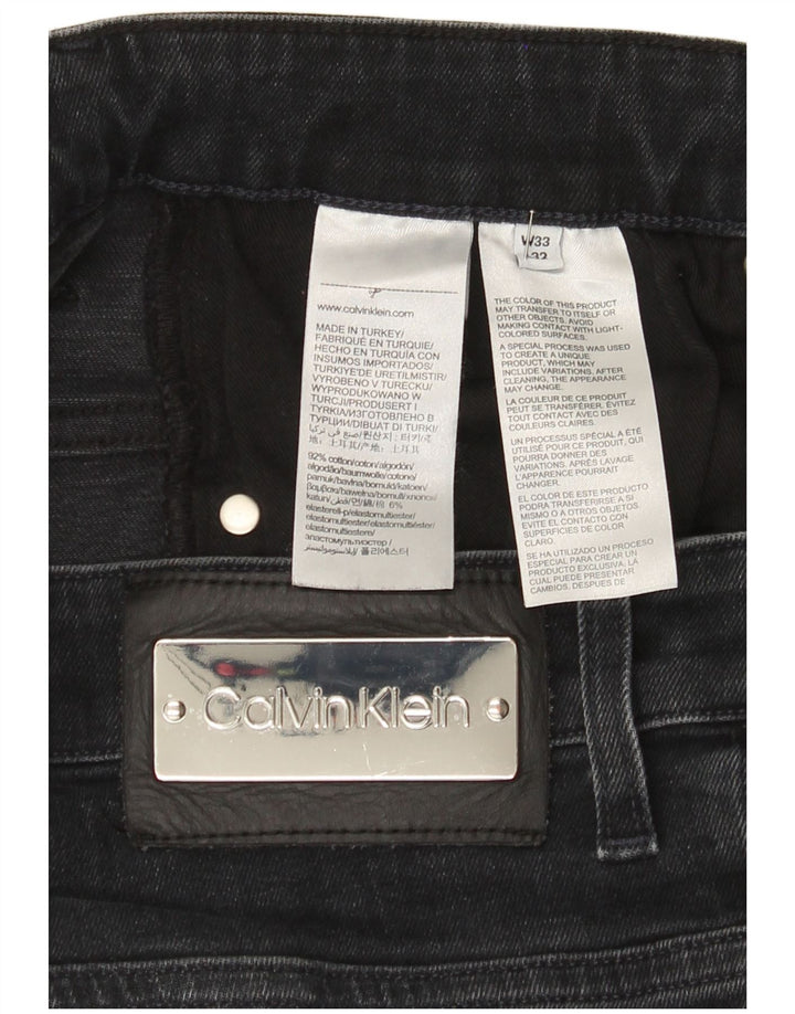 Jeans slim da uomo Calvin Klein W33 L32 cotone nero