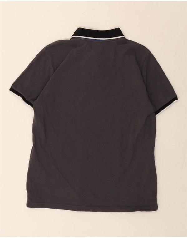 NORTH SAILS Mens Graphic Polo Shirt Small Grey Cotton