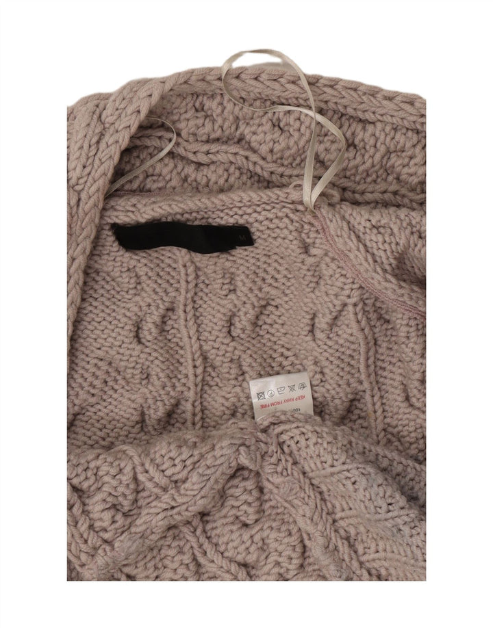 Maglione cardigan aperto da donna Reiss UK 14 Lana beige medio