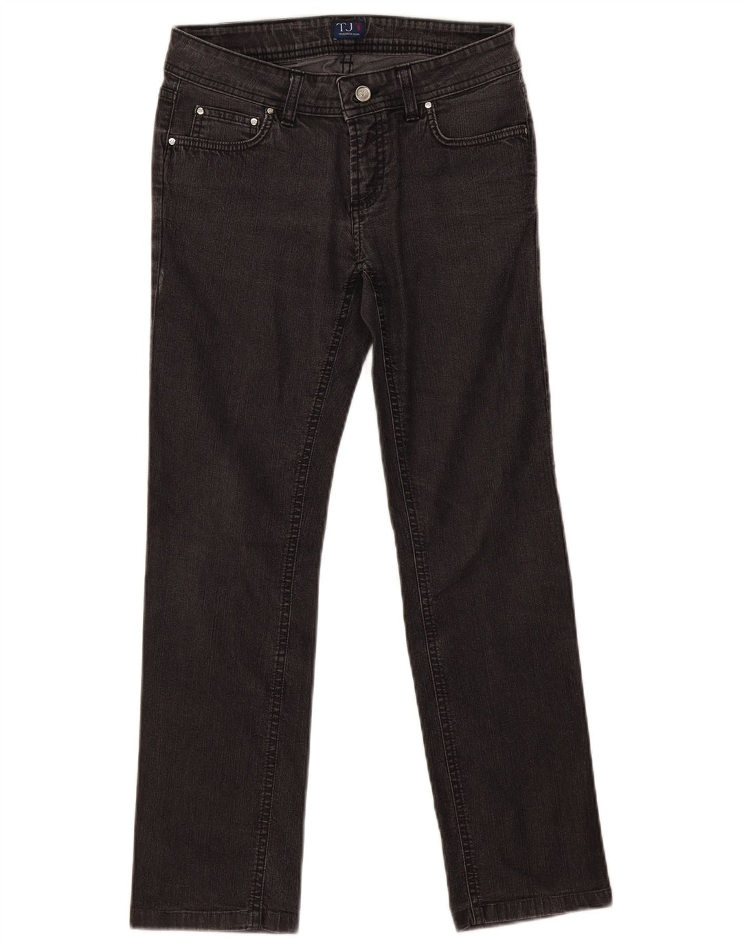 Jeans Dritti Donna Trussardi W26 L27 Cotone Grigio