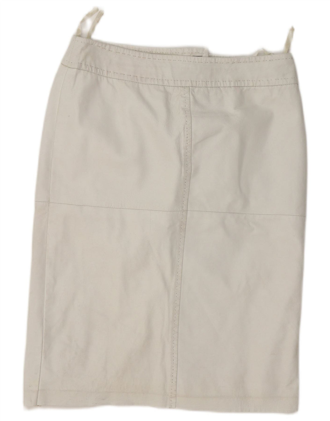 Gonna in pelle da donna Madeleine media W30 bianca