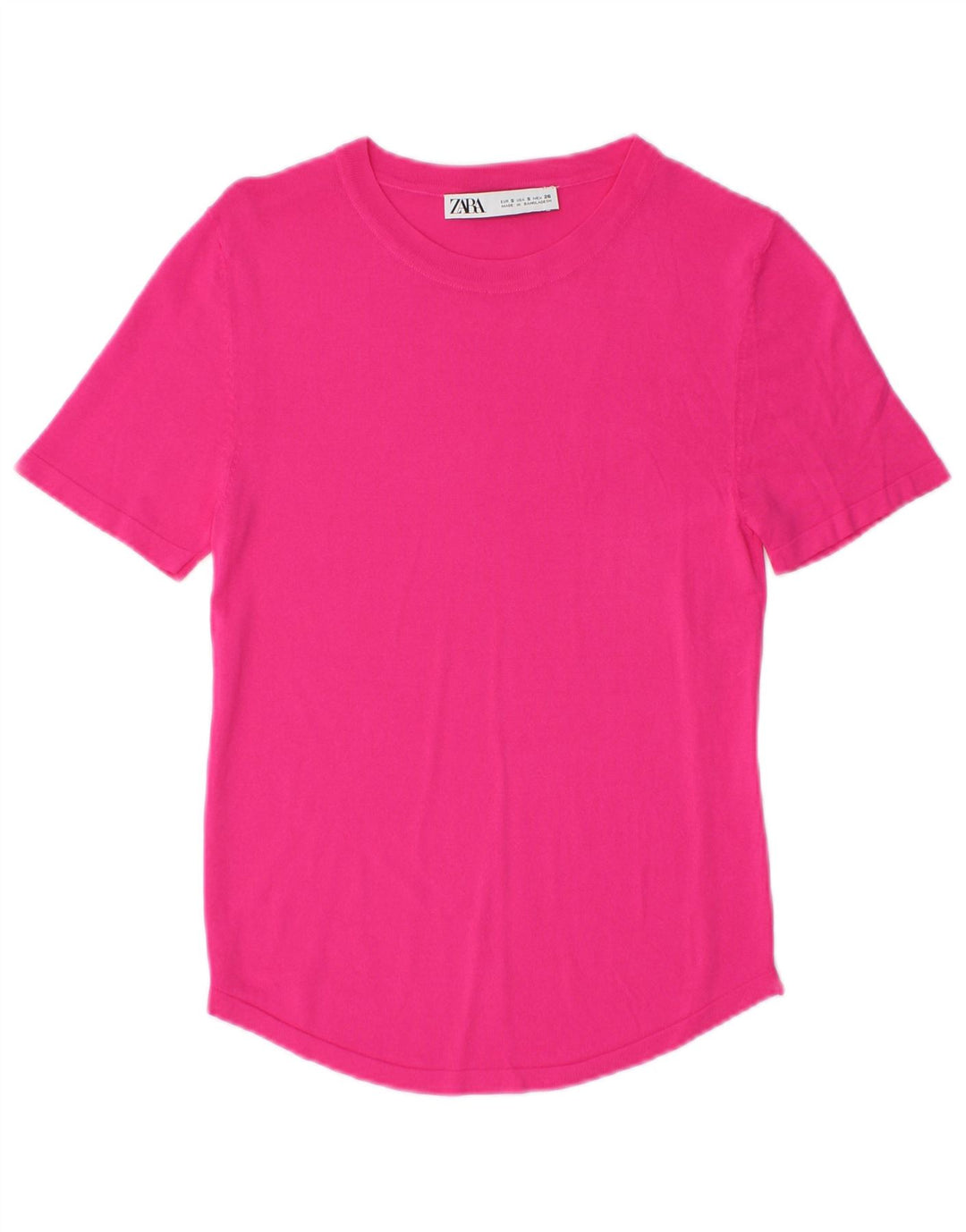 T-shirt Zara da donna Top UK 8 Small rosa