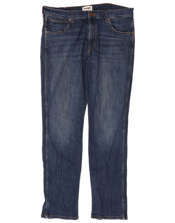 Jeans dritti da uomo Wrangler Greensboro W34 L34 cotone blu