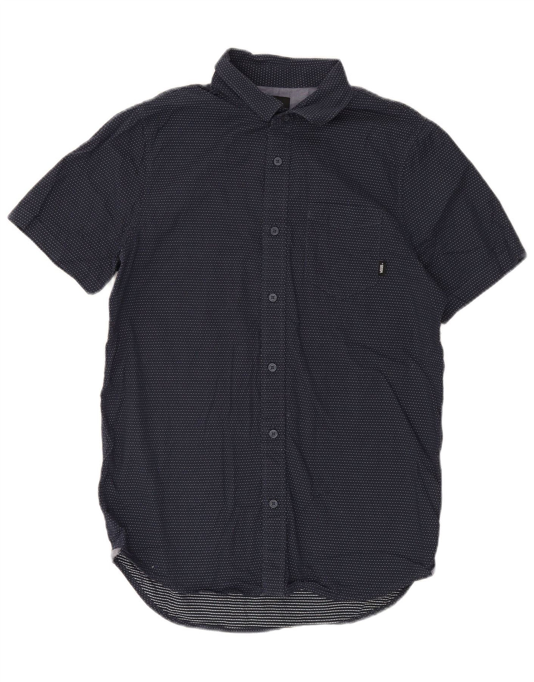 Camicia da uomo a maniche corte vestibilità classica VANS XS cotone maculato blu navy