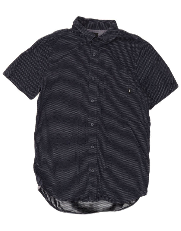 Camicia da uomo a maniche corte vestibilità classica VANS XS cotone maculato blu navy