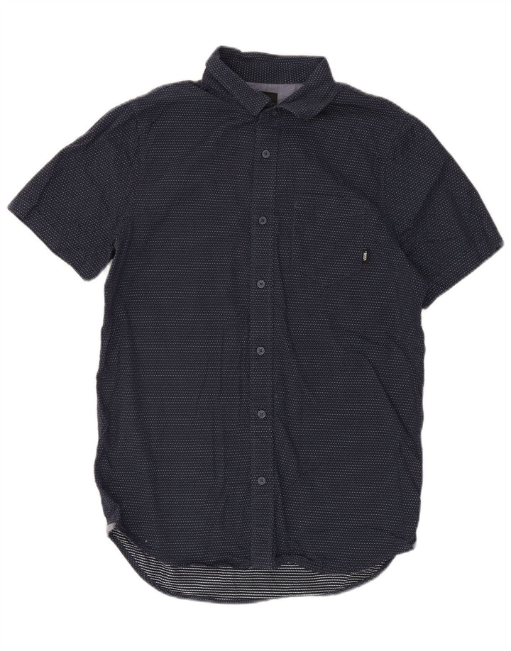 Camicia da uomo a maniche corte vestibilità classica VANS XS cotone maculato blu navy