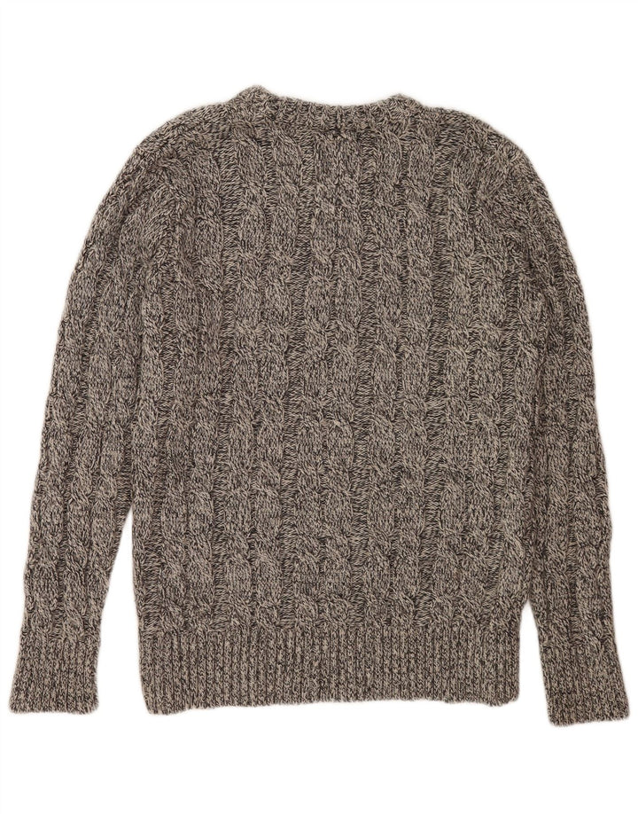 Maglione maglione girocollo da uomo Superdry Acrilico chiazzato grigio medio