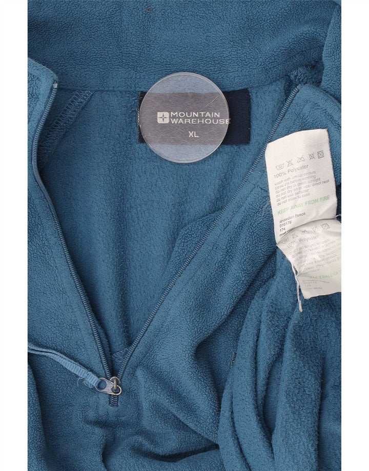 Maglione in pile da uomo con collo con zip Mountain Warehouse XL poliestere blu