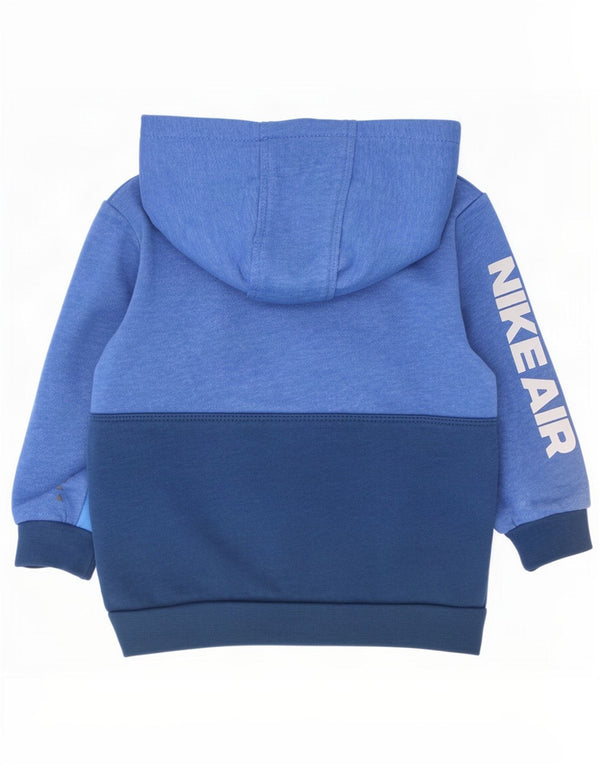Felpa con cappuccio grafica Nike da bambino, 12-18 mesi, in cotone color block blu