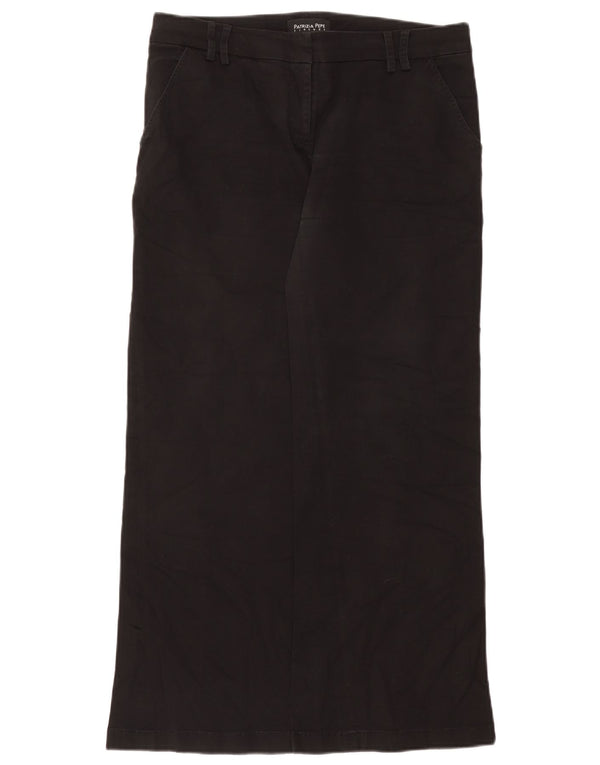 Pantaloni chino a gamba larga da donna Patrizia Pepe IT 46 Large W34 L29 Neri