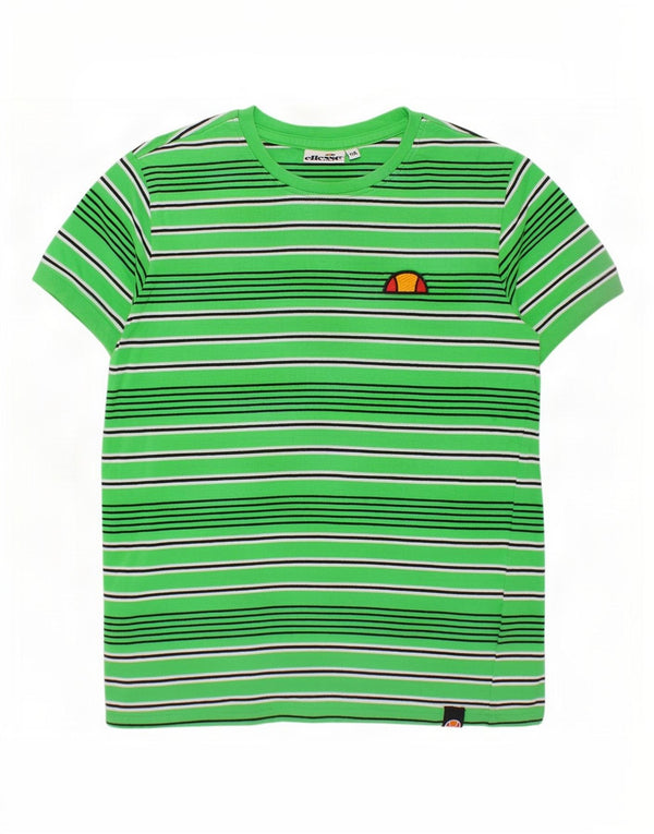 Maglietta Ellesse per Bambina 11-12 Anni in Cotone a Righe Verde