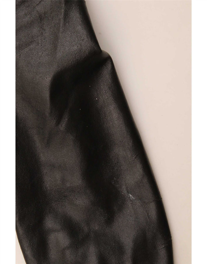 Giacca da motociclista in pelle corta da donna Viamaestra UK 12 media nera
