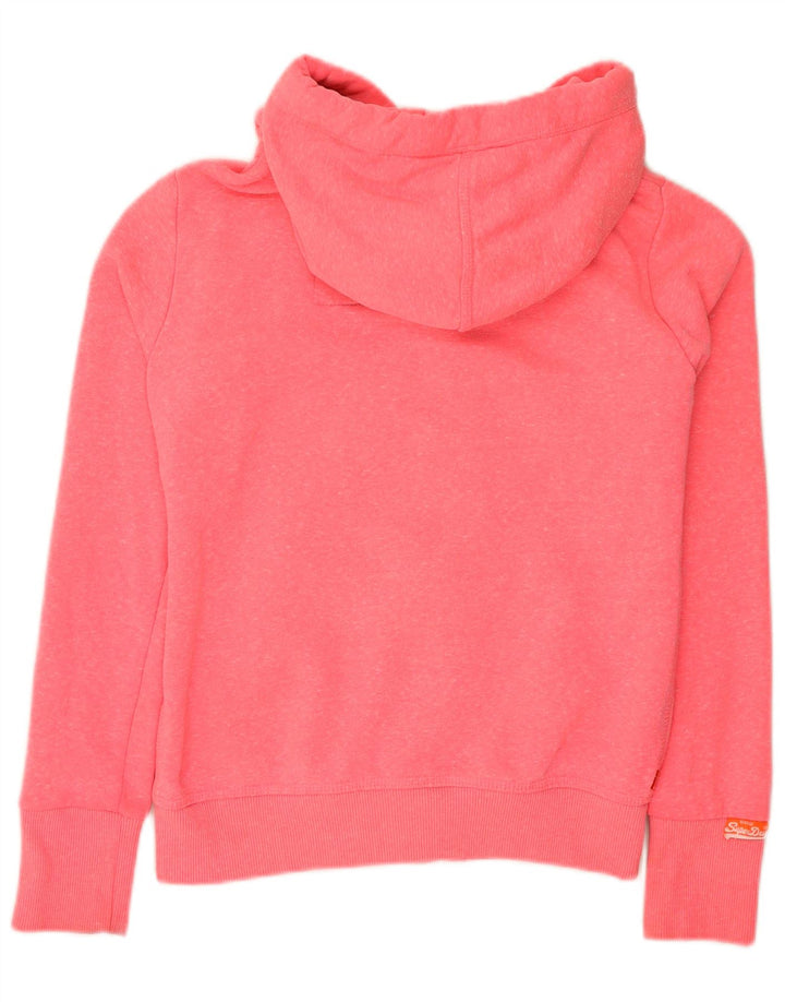 Felpa con cappuccio e zip da donna Superdry UK 10 Small Pink Poliestere