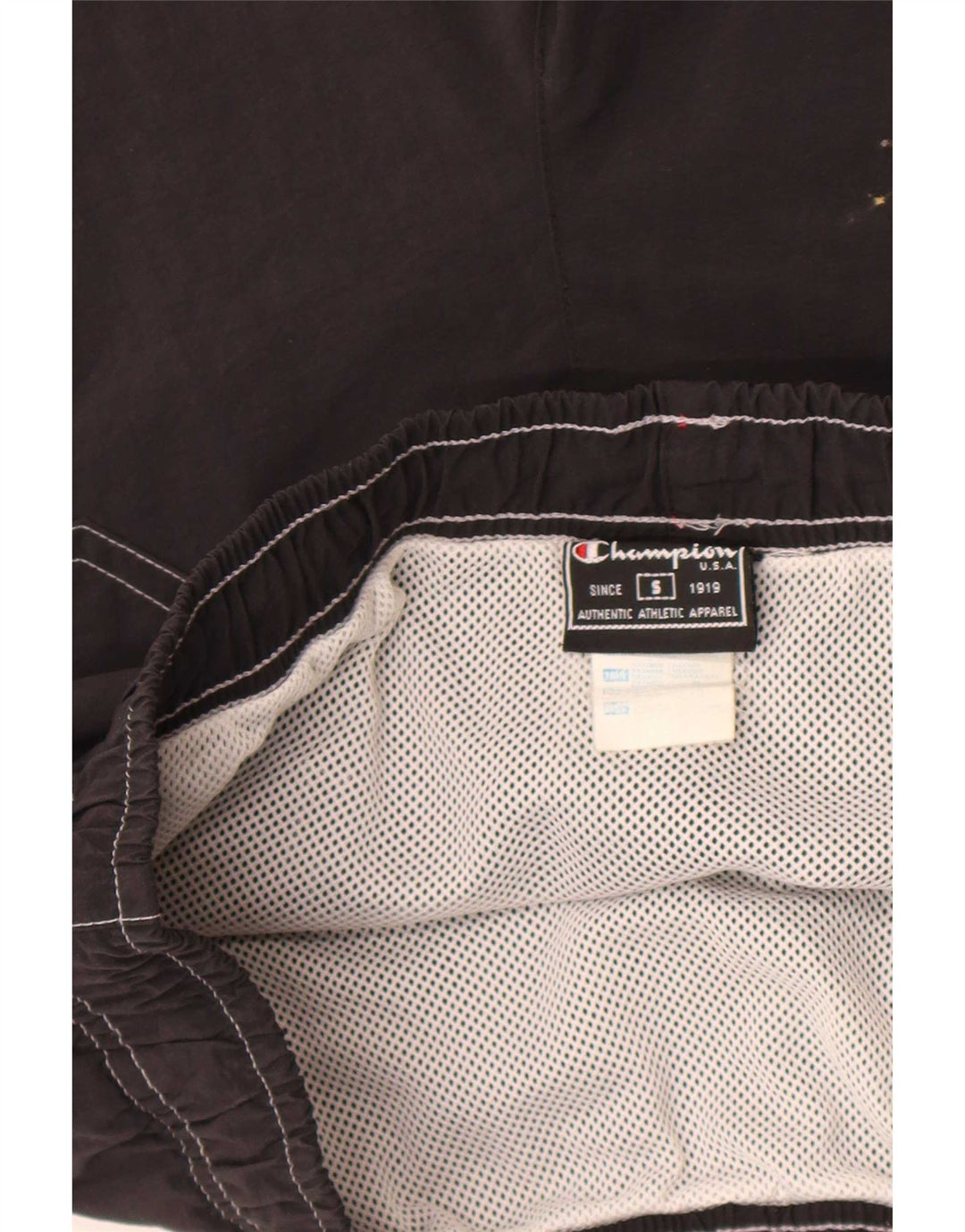 Pantaloncini da bagno da uomo Champion piccoli in nylon nero