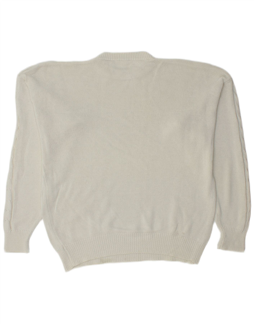 Maglione maglione girocollo da uomo CROWN bianco medio