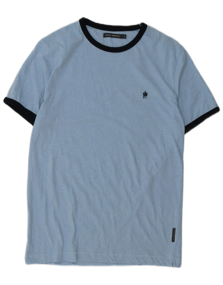 T-shirt da uomo FRENCH CONNECTION Top piccola in cotone blu