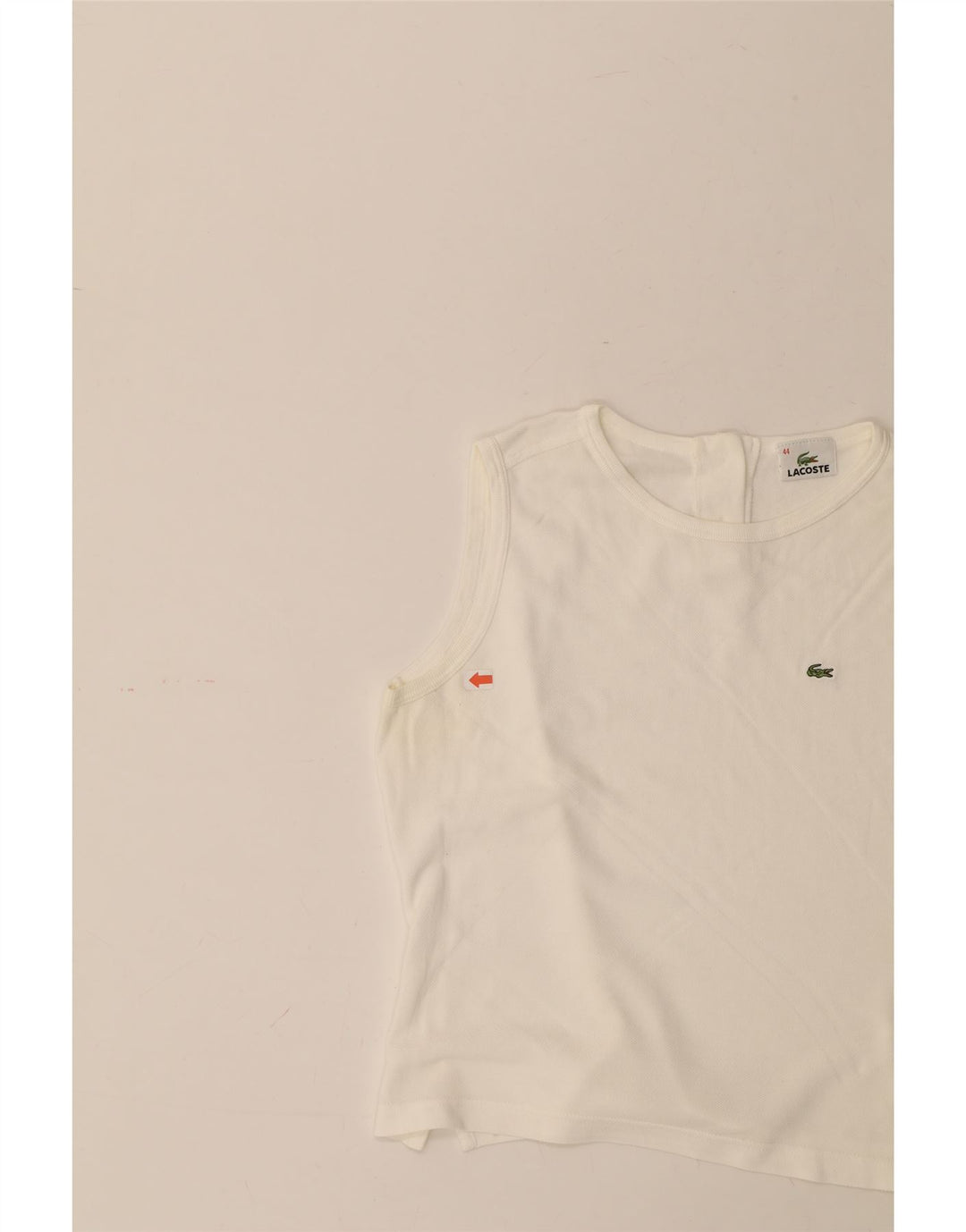 Canotta da donna LACOSTE taglia 44 grande cotone bianco
