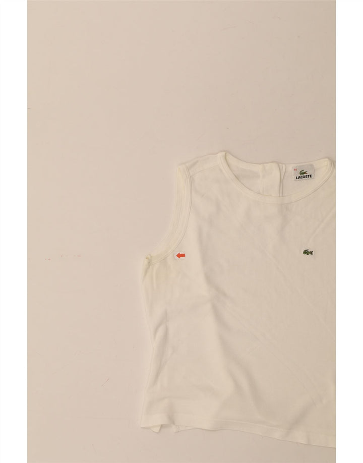 Canotta da donna LACOSTE taglia 44 grande cotone bianco