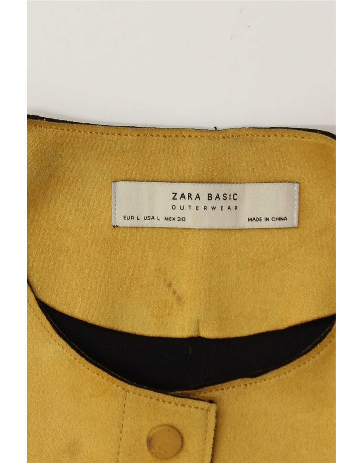 Giubbotto bomber corto da donna Zara UK 16 grande giallo