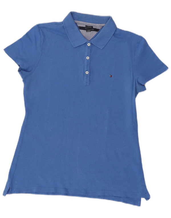 TOMMY HILFIGER Polo da donna vestibilità classica UK 12 Blu medio