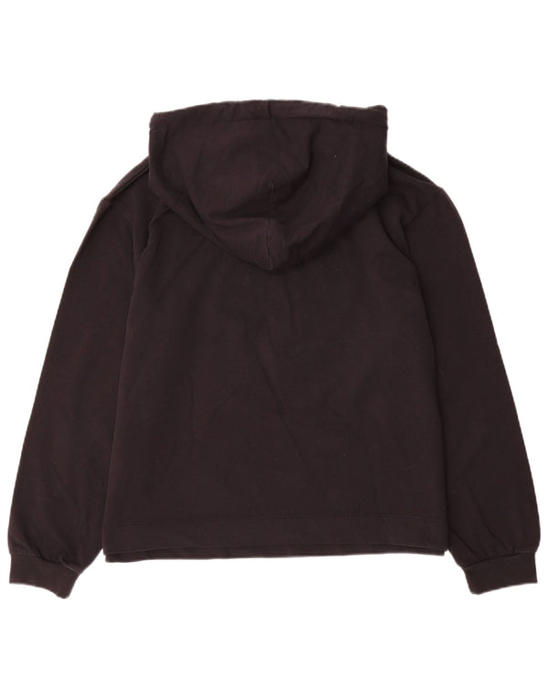 MOSCHINO Womens Graphic Hoodie Jumper UK 12 Medium Black Cotton