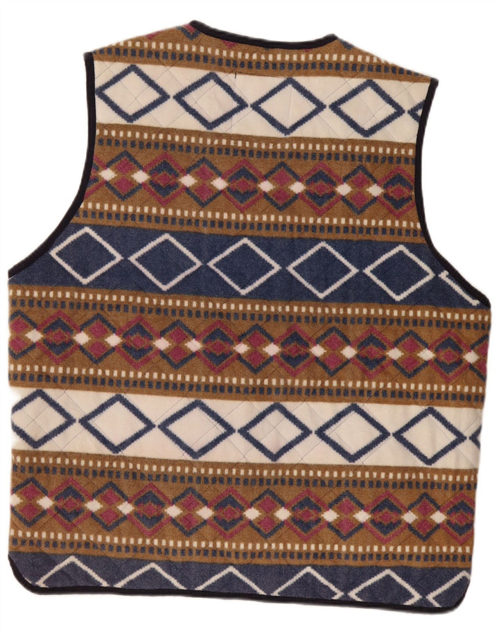 Gilet in pile da uomo Master UK 42 XL Poliestere geometrico multicolore