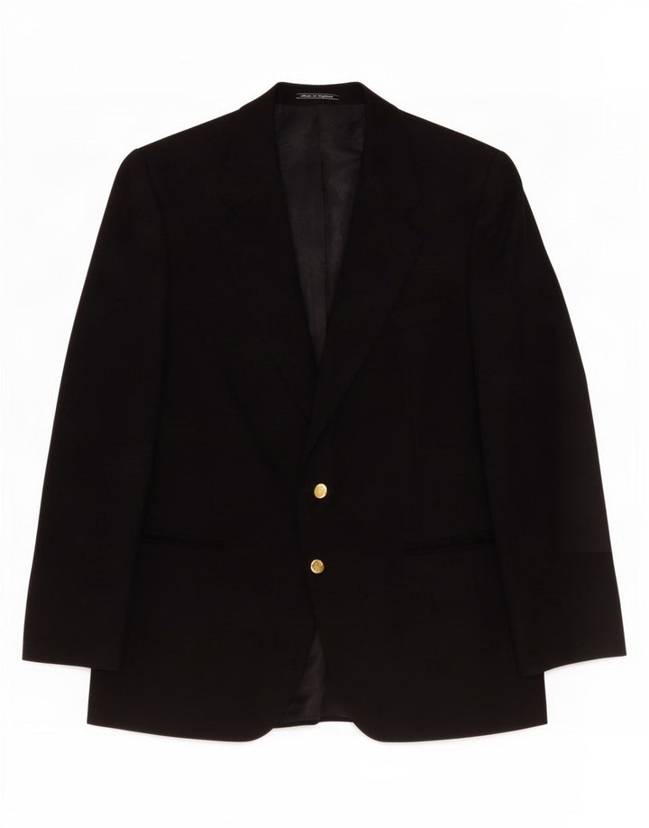 Giacca blazer da uomo a 2 bottoni Burberrys UK 42 grande lana blu navy