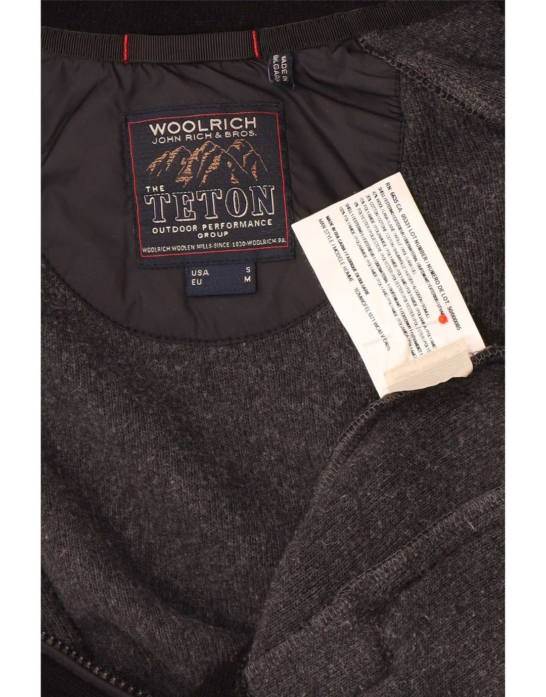 Maglione cardigan da uomo Woolrich piccolo in lana color block nero