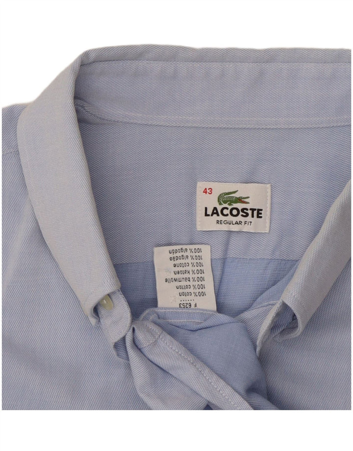 Camicia LACOSTE vestibilità regolare da uomo taglia 43 grande cotone blu