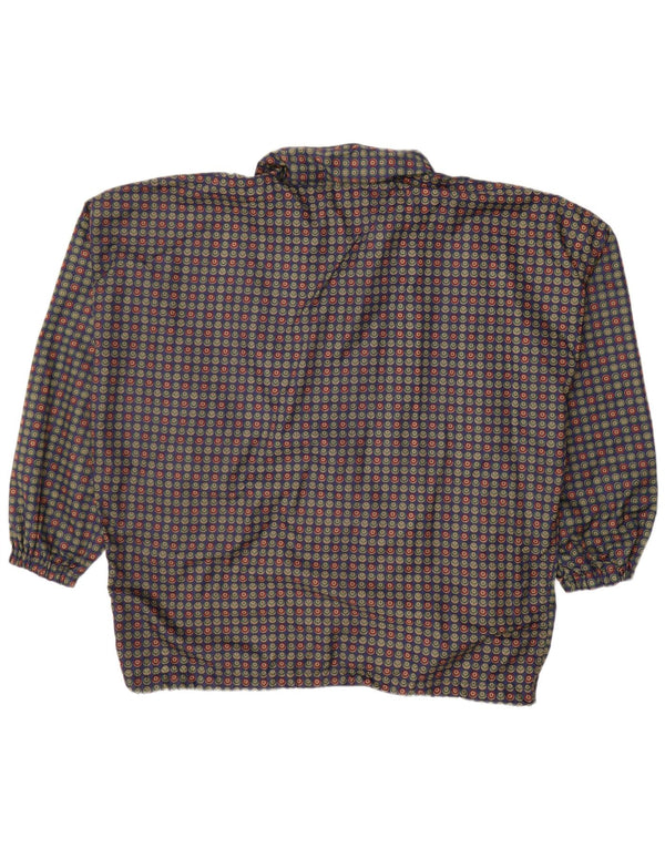 Giubbotto bomber oversize da uomo VINTAGE UK 40 grande pois blu